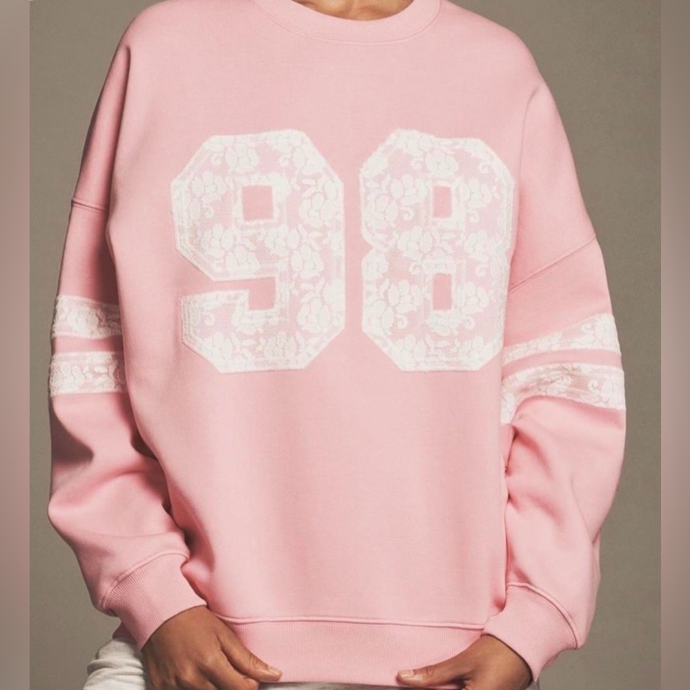 L*Space Pink Lace Number Sweater